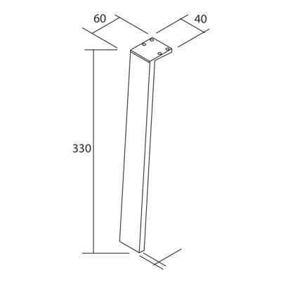 Satz 2 Füße KLIM WEIß Hauteur 330 mm