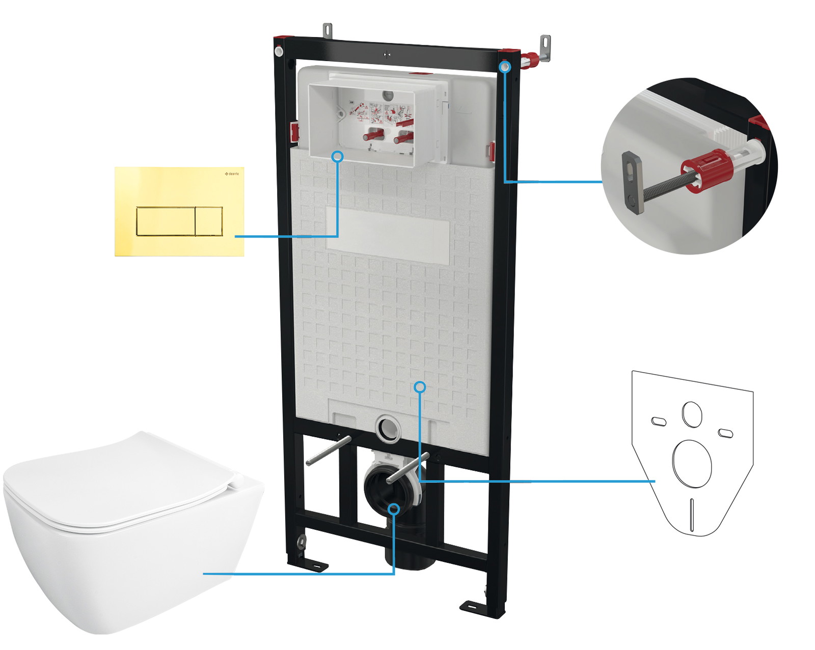 Hiacynt New - W-Set, Unterputz-, 6 in 1