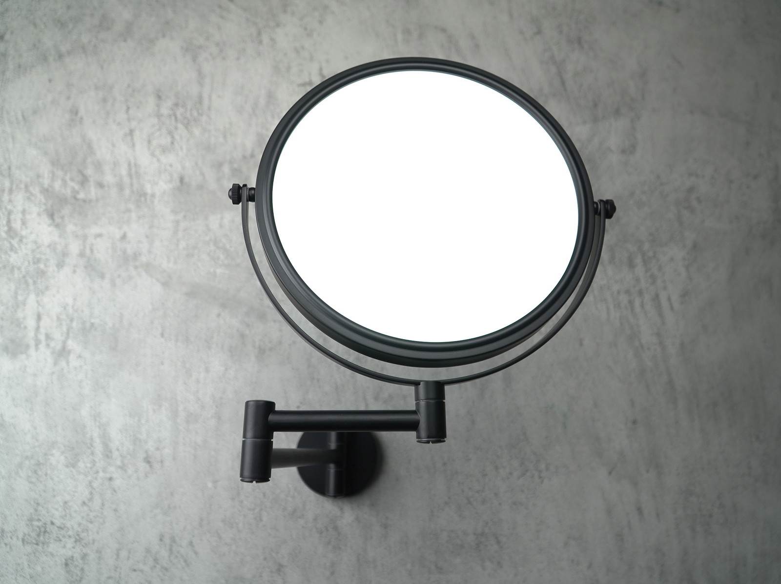 Round - Kosmetik-Spiegel, auf beweglichem Arm - Zweiseitig-