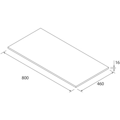Waschtischplatten ohne Bearbeitung WHITE COTTON 800 x 16 x 460 mm