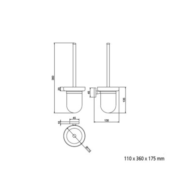 Toilettenbürstenhalter NERVION CHROM