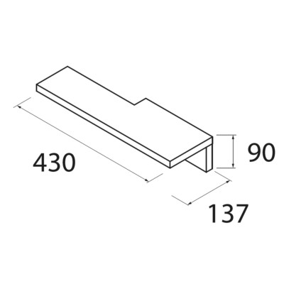 Regal MOMENT 430 destra INTENSE 430 x 137 x 89 mm