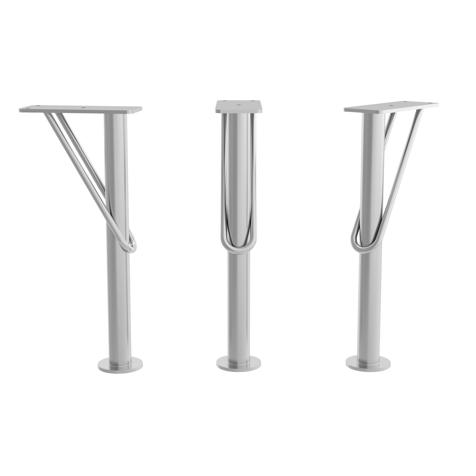 Satz 2 Füße DEVA CHROM Hauteur 230 mm