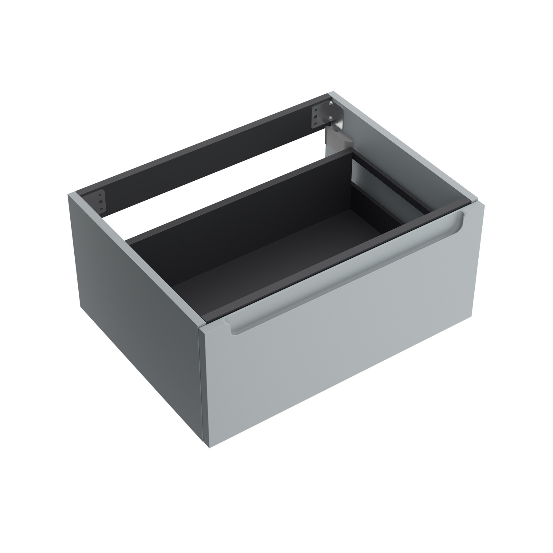 Schrankelement wandhängend MONTERREY 600 1 Metallschublade mit Softeinzug BLUE FOG 598 x 270 x 450 mm