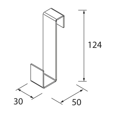 Kleiderbügel LLOYD für Schränke und Strukturen Lloyd MATT WEIß 30 x 124 x 50 mm