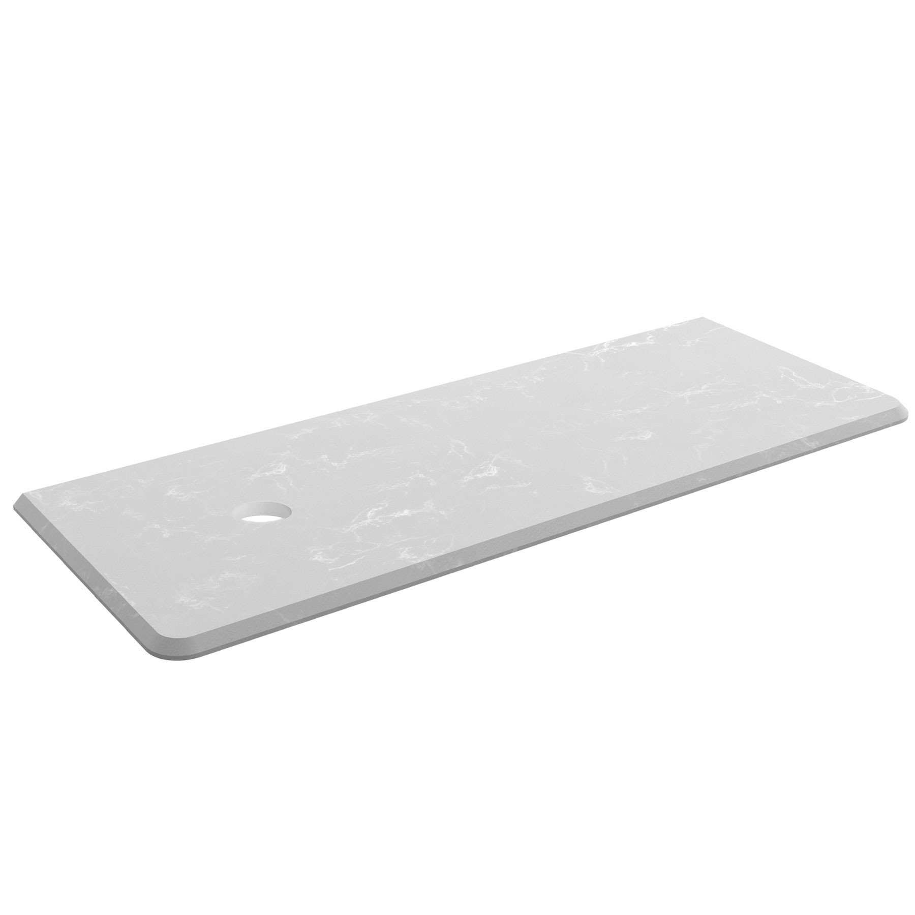 Waschtisch-Platte UNIIQ 1200 rechts GRAU POLAR für Aufsatzbecken 1210 x 22 x 460 mm