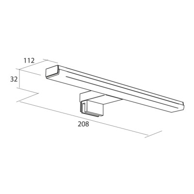 Leuchte PANDORA 208 Led-Licht IP44 (5W-5700ºK)208 X 112 X 32 mm